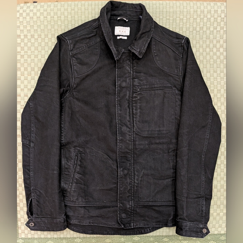 Rare Scotch & Soda Lava Tears Selvedge Denim Jacket Black Men's Size Medium